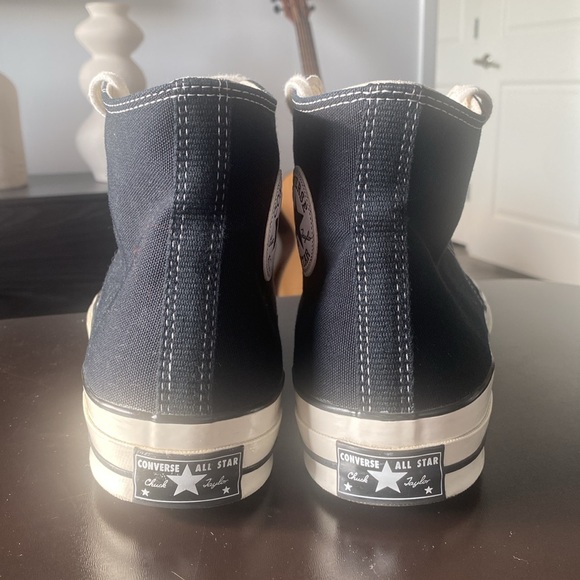 CONVERSE MEN'S CHUCK TAYLOR 70 HI TOP (MEN’S SIZE 11.5) BLACK/EGRET - Picture 3 of 9